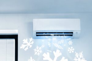 ductless-mini-split-air-handler-blowing-cold-air